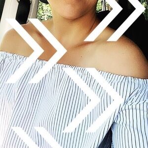 San Joy Off the Shoulder top worn once